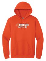 18500 Orange "Anderson Raptors logo" Hoodie